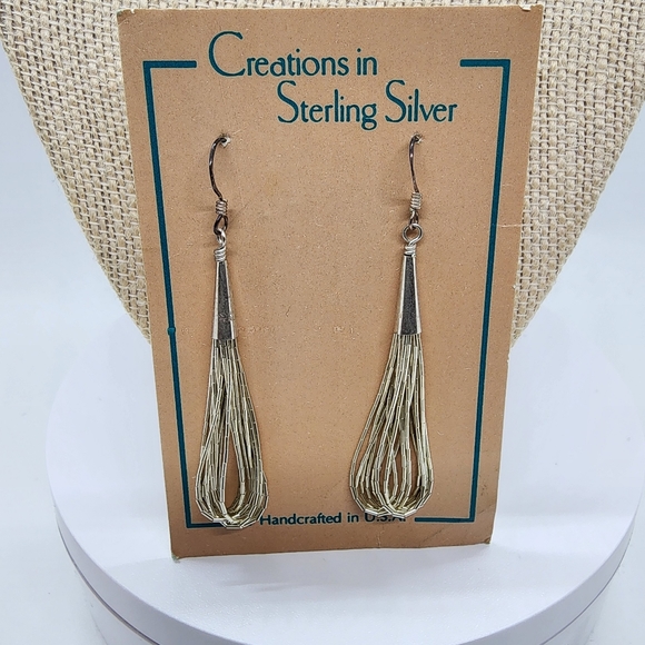 Creations In Sterling Sliver Muli Strand Liquid Necklace & Earrings - Picture 9 of 10